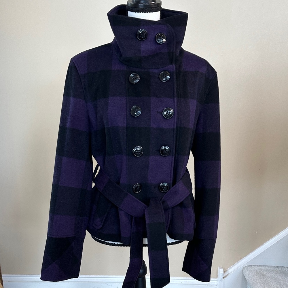Guess Purple & Black Plaid Jacket